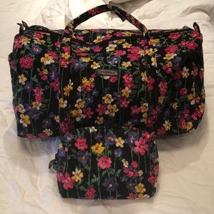 Vera Bradley Large Duffle and Large Cosmetic Bag